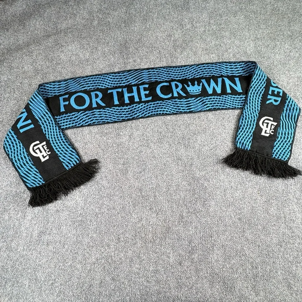 Charlotte FC Inaugural Season Ticket Member Scarf‎ Blue Black MLS Soccer Fan